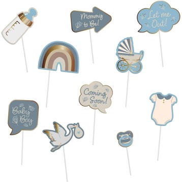 Geboorte Photobooth Props Babyboy 10st, Verzenden, Nieuw