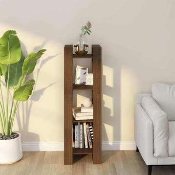vidaXL Boekenkast/kamerscherm 41x35x125 cm massief hout, Huis en Inrichting, Verzenden, Nieuw