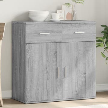 vidaXL Dressoir 79x38x80 cm bewerkt hout grijs sonoma, Verzenden