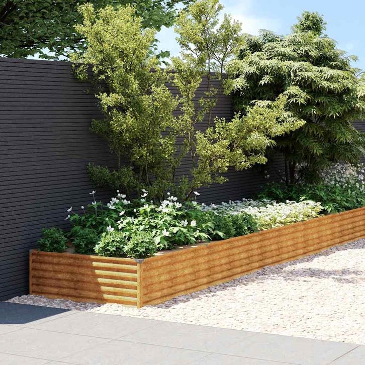 vidaXL Plantenbak verhoogd 770x100x36 cm cortenstaal, Tuin en Terras, Bloempotten, Nieuw, Verzenden