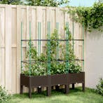 vidaXL Plantenbak met latwerk 120x40x142,5 cm polypropeen, Tuin en Terras, Verzenden, Nieuw