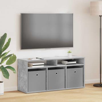 vidaXL Laagkast met lade Beton Grijs 102 x 32 x 48,5 cm, Huis en Inrichting, Verzenden, Nieuw