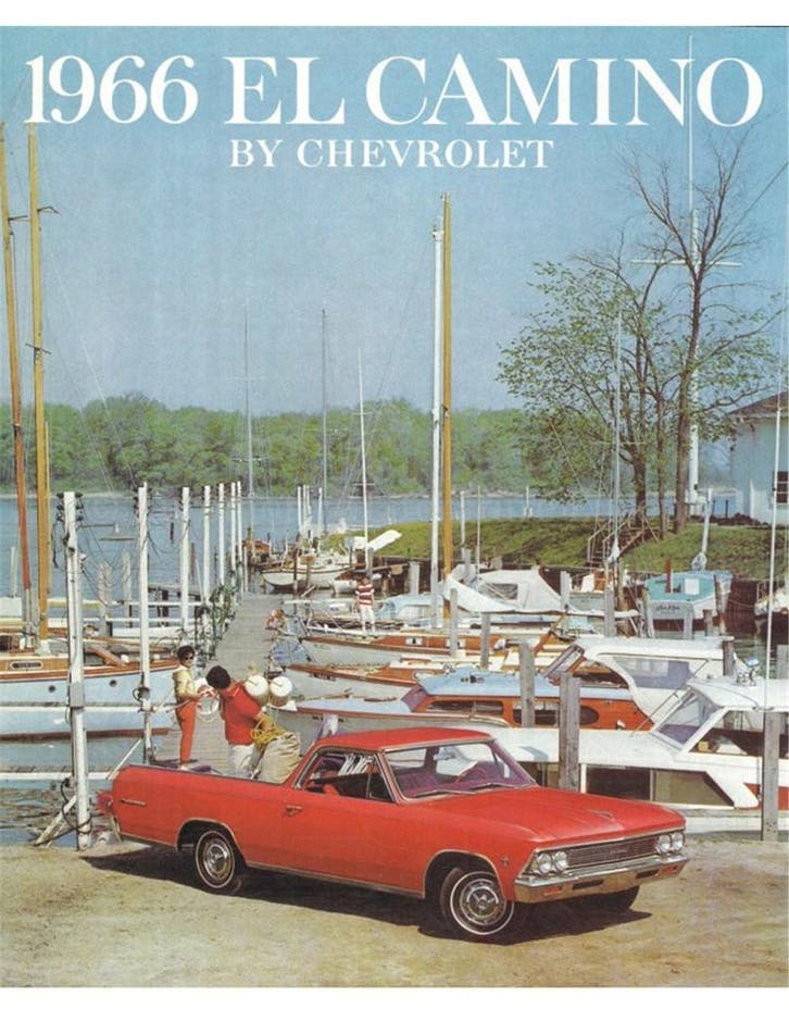 1966 CHEVROLET EL CAMINO BROCHURE ENGELS, Boeken, Auto's | Folders en Tijdschriften