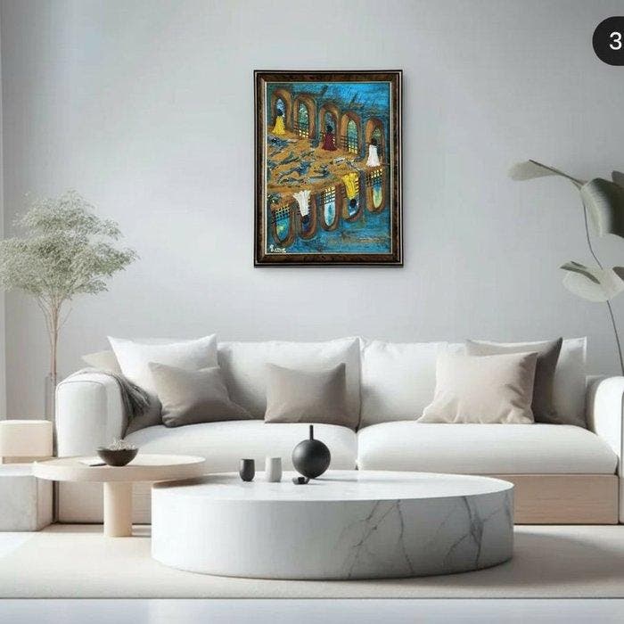 Milène Liard - Reflets déformés, Antiek en Kunst, Kunst | Schilderijen | Klassiek