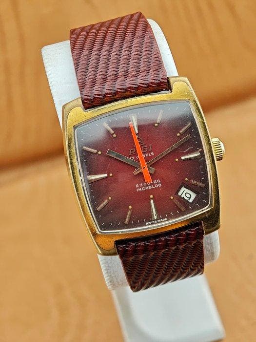 Rigi - – Swiss Made – Vintage Cushion Case – Manual Wind –, Handtassen en Accessoires, Horloges | Heren