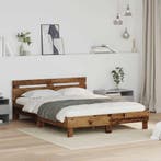 vidaXL Bedframe met hoofdeinde Oudhout 120 x 200 cm Bewerkt, Verzenden, Nieuw