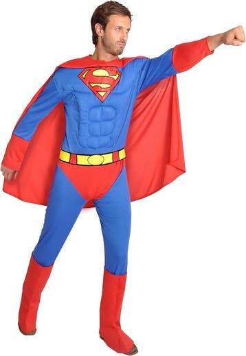 Superman Kostuum L | Tweede kansje | OP = OP, Maat 52/54 (L), Verzenden, Zo goed als nieuw, Kleding