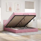 vidaXL Ottoman bed met matras 180x200 cm fluweel roze, Huis en Inrichting, Slaapkamer | Bedden, Verzenden, Nieuw