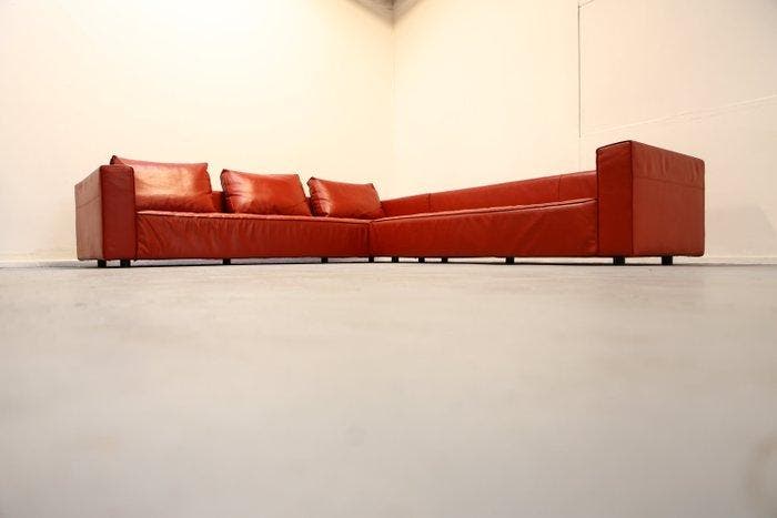 Zanotta - Emaf Progetti - Sofa (2) - Kilt - Leder, Roestvrij, Antiek en Kunst, Kunst | Designobjecten