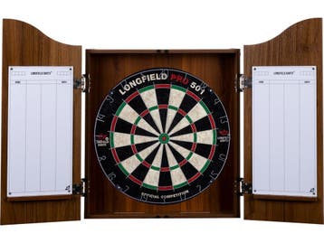 Longfield Darts - Dartkast - Inclusief dartbord en 2 sets, Verzenden