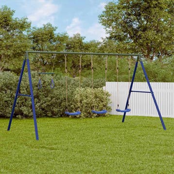 vidaXL Schommelset met schommels en trapeze, Kinderen en Baby's, Speelgoed | Buiten | Speeltoestellen, Verzenden, Nieuw
