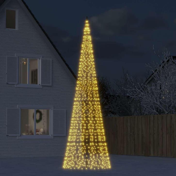 vidaXL LED-kerstboom 1534 LEDs warm wit 500 cm, Divers, Noël, Envoi
