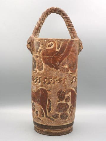Cypriotische pithos beschilderd bij Anse Unite - Keramiek,