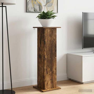 vidaXL Plantenstand 2 st Gerookt eiken 30,5 x 30 x 100,5 cm, Verzenden