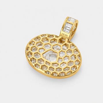 Ketting met hanger - 14 karaat Geel goud - 7.42ct. tw.
