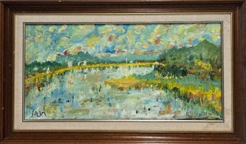 École française (XX) - Le lac de lumière