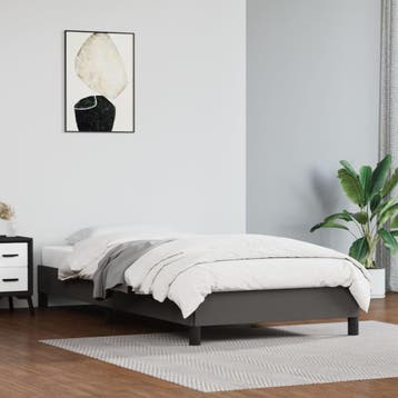 vidaXL Bedframe kunstleer grijs 90x200 cm, Verzenden, Nieuw