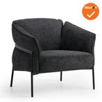 Luxe kamerstoel - Zwarte teddy stoffering, Ophalen of Verzenden, Stoel
