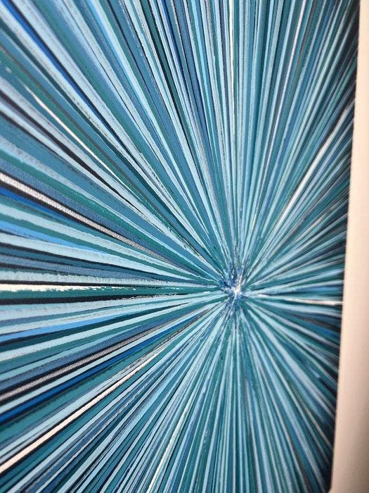 V.M. - Stella blu, Antiquités & Art, Art | Peinture | Moderne
