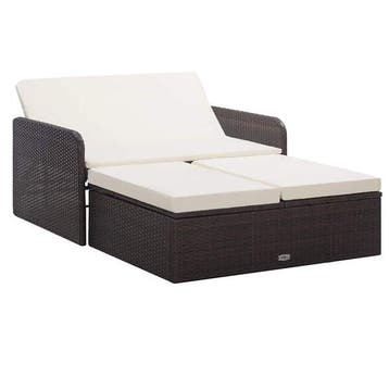 Rattan Loungeset | -47% Retour deal. Direct leverbaar!, 2 zitplaatsen, Zo goed als nieuw, Loungeset, Bank