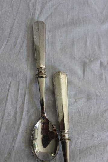 Couverts de service à salade (2) - Argent 833 - 1970-1980 -