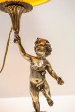 Ferrari Mario di Giuseppe - Putto in argento - Tafellamp met
