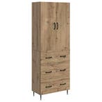 vidaXL Kast Set 2 pcs Artisanaal eiken 66 x 34,5 x 90 cm, Huis en Inrichting, Kasten | Overige, Verzenden, Nieuw