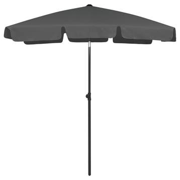 vidaXL Strandparasol 180x120 cm antracietkleurig, Tuin en Terras, Parasols, Verzenden, Nieuw