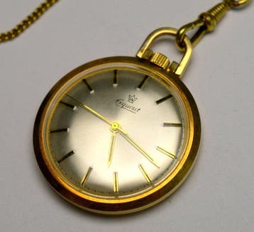 Exquisit - mechanical pocket watch with chain - 1970-1979, Nieuw