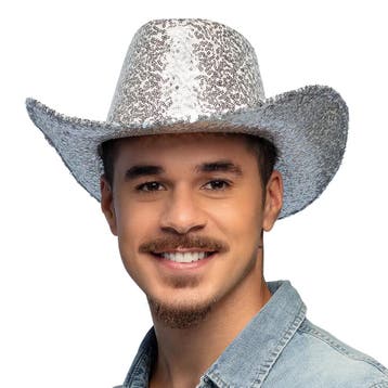 Cowboy Hoed Zilver, Verzenden, Nieuw