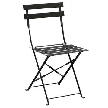Opklapbare Stoelen | Staal | Black | In-/Outdoor | 2 Stuks, Verzenden, Nieuw in verpakking