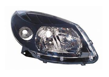 Dacia Sandero 2008-2012 Zwart Koplamp Rechts (Koplampen), Verzenden, Nieuw
