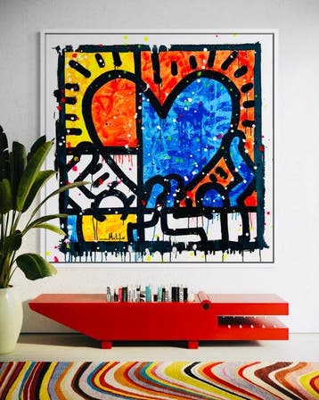 Mikko - Mondrian And Haring Split - XXL (NO RESERVE!)