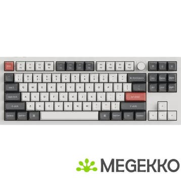 Keychron Q3 Ultra Wit Silk POM Red Switch 8K Draadloos, Verzenden