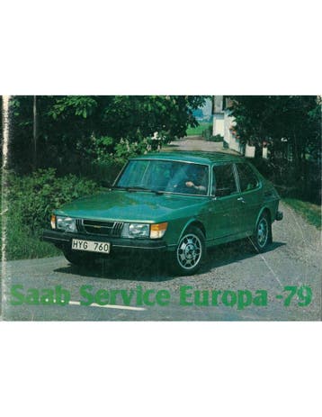1979 SAAB SERVICE EUROPA HANDLEIDING