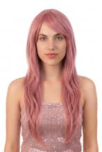 Luxe Lange Pastel Roze Pruik Zeemeermin Lichtroze Mermaid La, Ophalen of Verzenden, Nieuw