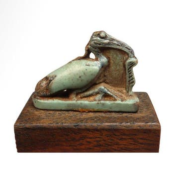 Oud-Egyptisch Faience Amulet van de Ibis Thoth
