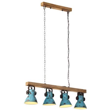 vidaXL Plafondlamp 25 W E27 90x24x111 cm verweerd blauw, Verzenden, Nieuw