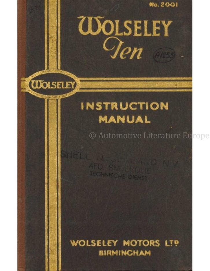 1939 WOLSELEY TEN INSTRUCTIEBOEKJE ENGELS, Auto diversen, Handleidingen en Instructieboekjes