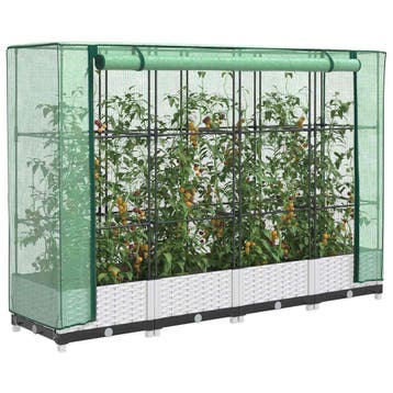 vidaXL Plantenbak verhoogd met kashoes 160x40x123 cm, Verzenden, Nieuw