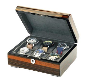Legacy - Doos - Premium horlogedoos – 6 horloges – ebbenhout