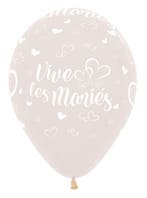 Ballonnen Vive Les Maries Hearts Crystal Clear 30cm 25st, Verzenden, Nieuw