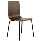 Stoel | DANIS | Houtlook (Walnoot) | Zwarte Poten |, Verzenden, Nieuw in verpakking