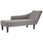 vidaXL Chaise longue met rechterarmleuning stof taupe, Verzenden, Nieuw