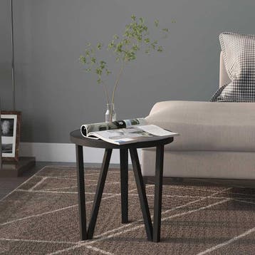 vidaXL Salontafel Ø35 cm MDF zwart, Huis en Inrichting, Tafels | Bijzettafels, Verzenden, Nieuw
