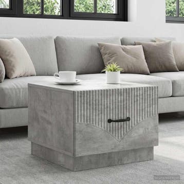 vidaXL Salontafel Betongrijs 49 x 50 x 37 cm Bewerkt hout, Verzenden