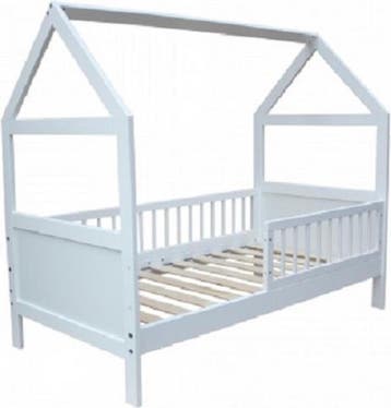 Peuterbed Huisje Wit | Tweede Kansje | OP = OP, Verzenden, Nieuw, 70 tot 85 cm, 140 tot 160 cm