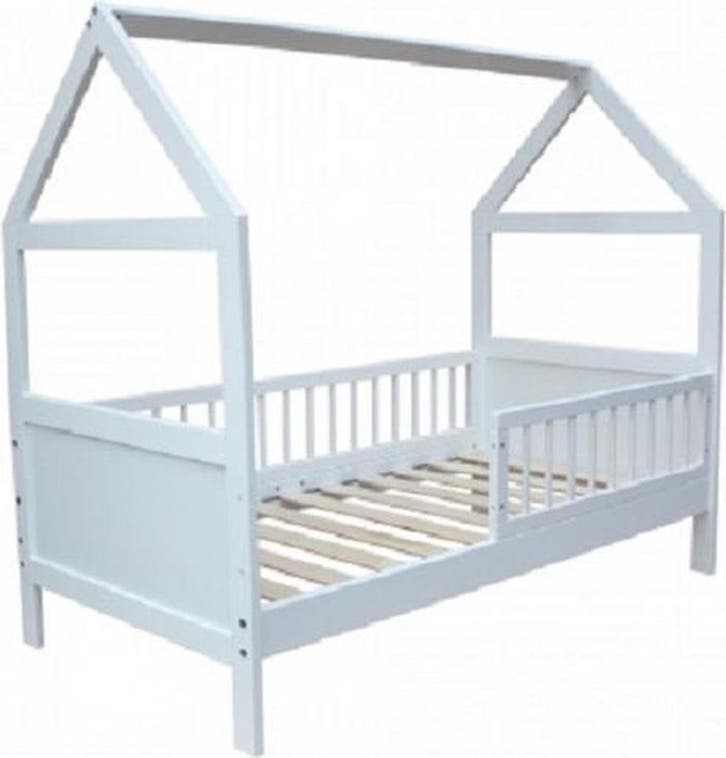 Peuterbed Huisje Wit | Tweede Kansje | OP = OP, Kinderen en Baby's, Kinderkamer | Bedden, 70 tot 85 cm, 140 tot 160 cm, Lattenbodem