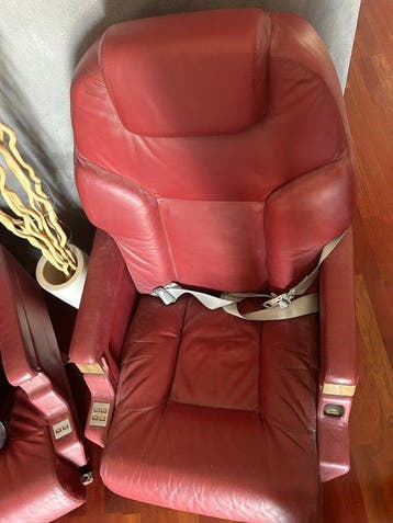 Fauteuil - Leder - Prachtige lederen stoel van de