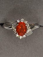 Bague Platine - 1.32ct. tw. Opale de feu - Diamant